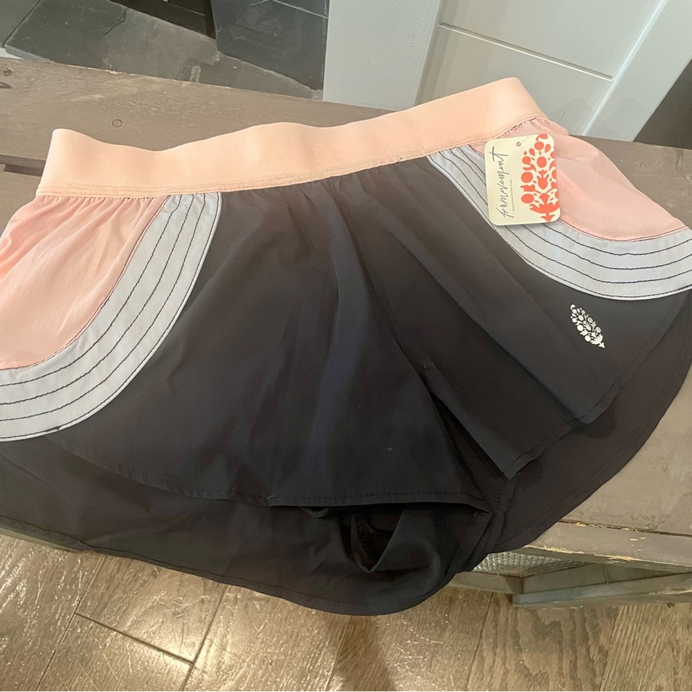 FP Movement by Free People Pink and Black Athletic Shorts